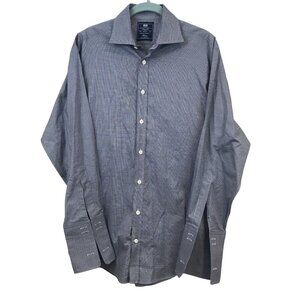 Hawes & Curtis Warwick Tailored Fit Checkered Shirt 15.5" 33" French Cuff Luxury